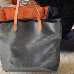 Authentic Madewell top zip, tote bag, large.